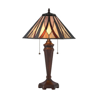 Foursquare Two Light Table Lamp in Tiffany Bronze (45|D4085)