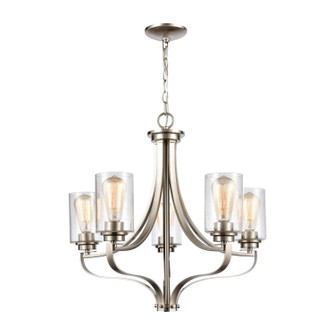 Market Square Five Light Chandelier in Brushed Nickel (45|CN300522)