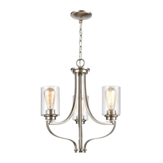 Market Square Three Light Chandelier in Brushed Nickel (45|CN300322)