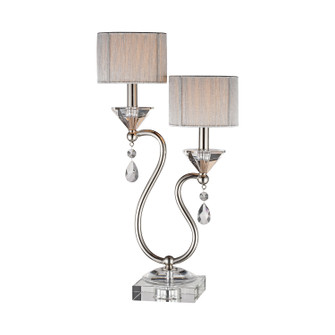 Krystal Two Light Table Lamp in Polished Nickel (45|96758)