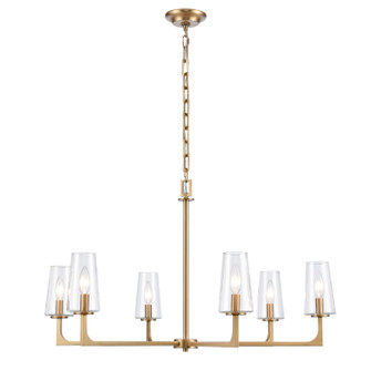 Fitzroy Six Light Chandelier in Lacquered Brass (45|899766)