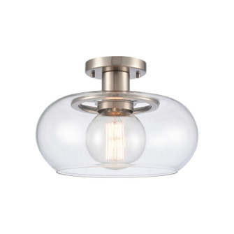 Clement One Light Semi Flush Mount in Antique Nickel (45|897541)
