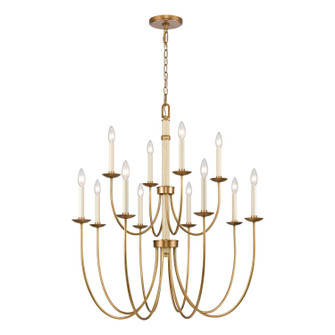 Neville 12 Light Chandelier in Natural Brass (45|8971984)