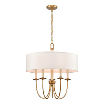 Neville Five Light Chandelier in Natural Brass (45|897165)