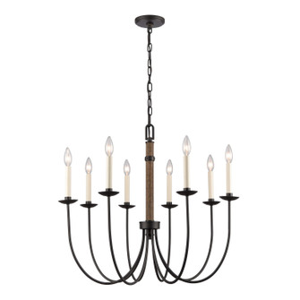 Neville Eight Light Chandelier in Charcoal Black (45|897088)