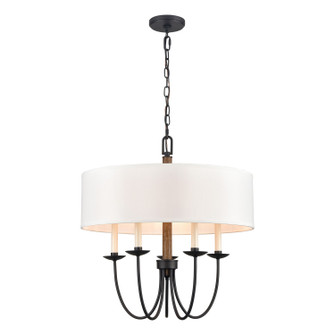 Neville Five Light Chandelier in Charcoal Black (45|897065)