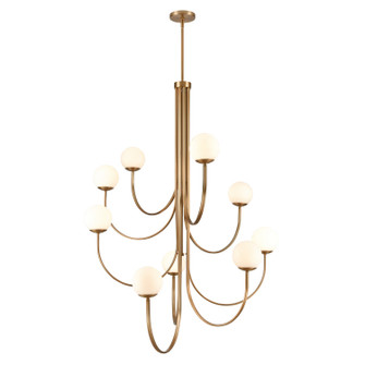 Caroline Nine Light Chandelier in Brushed Gold (45|896819)