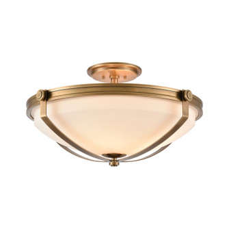 Connelly Four Light Semi Flush Mount in Natural Brass (45|891164)