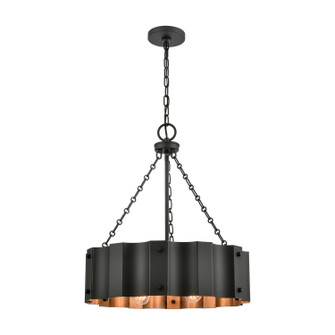 Clausten Four Light Chandelier in Black (45|890774)