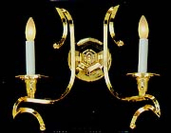 European Crafted Two Light Wall Sconce in Brass (45|89052)