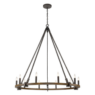 Harwell Ten Light Chandelier in Antique Millwood (45|8228810)