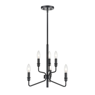 Saginaw Six Light Chandelier in Matte Black (45|8151833)