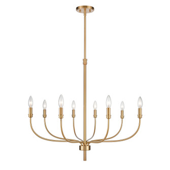 Newland Eight Light Chandelier in Satin Brass (45|815078)