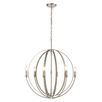 Rotunde Six Light Chandelier in Beechwood (45|814666)