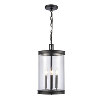 Mendoza Three Light Pendant in Matte Black (45|697453)