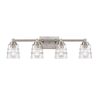 Pulsate Four Light Vanity in Satin Nickel (45|679634)