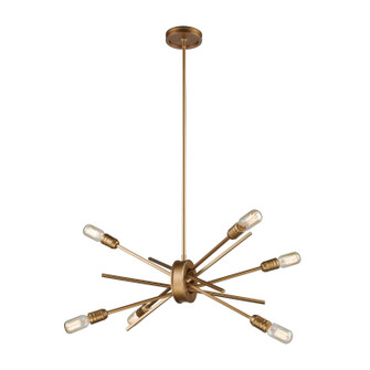 Xenia Six Light Chandelier in Matte Gold (45|669746)