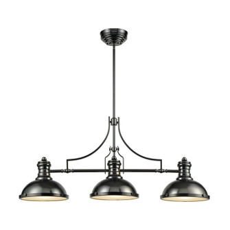 Chadwick Three Light Linear Chandelier in Black Nickel (45|666053)