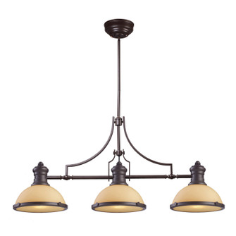 Chadwick Three Light Linear Chandelier in Oiled Bronze (45|662353)