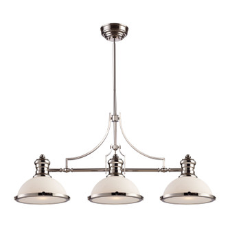 Chadwick Three Light Linear Chandelier in Polished Nickel (45|662153)