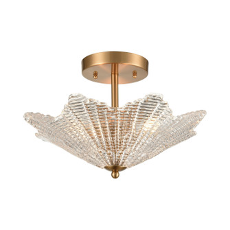 Radiance Three Light Semi Flush Mount in Satin Brass (45|601643)