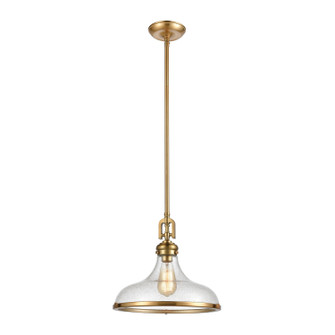 Rutherford One Light Pendant in Satin Brass (45|573711)