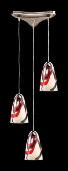 Fuego Three Light Pendant in Satin Nickel (45|5413CRW)