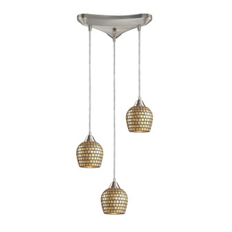 Fusion Three Light Pendant in Satin Nickel (45|5283GLD)