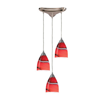 Pierra Three Light Pendant in Satin Nickel (45|5273CY)