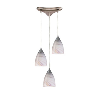 Pierra Three Light Pendant in Satin Nickel (45|5273CR)