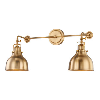 Skillet Two Light Wall Sconce in Burnished Brass (45|475042)