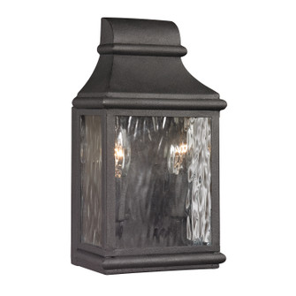 Forged Jefferson Two Light Outdoor Wall Sconce in Charcoal (45|470702)