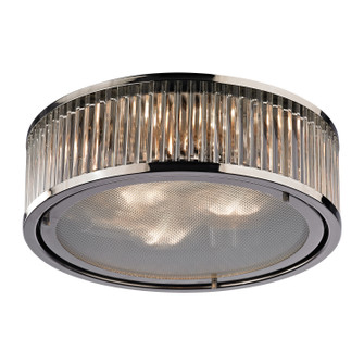 Linden Manor Three Light Flush Mount in Polished Nickel (45|461033)