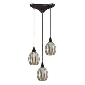 Danica Three Light Pendant in Oiled Bronze (45|460073)