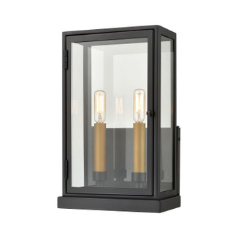 Foundation Two Light Outdoor Wall Sconce in Matte Black (45|455022)