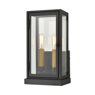 Foundation Two Light Outdoor Wall Sconce in Matte Black (45|455012)