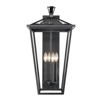 Main Street Four Light Outdoor Wall Sconce in Black (45|454764)