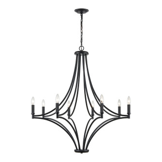 Spanish Villa Eight Light Chandelier in Charcoal (45|334378)