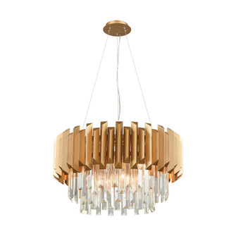 Seneca Falls Six Light Chandelier in Matte Gold (45|332156)