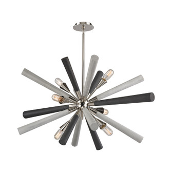 Solara Six Light Chandelier in Polished Nickel (45|322326)