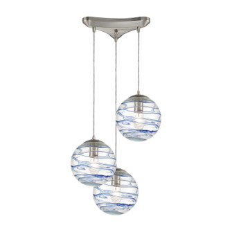 Vines Three Light Pendant in Satin Nickel (45|317433)