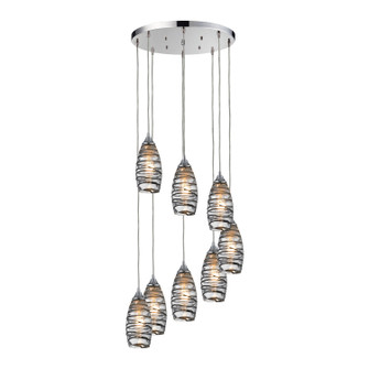 Twister Eight Light Pendant in Polished Chrome (45|313388RVINW)