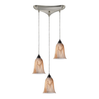 Granite Three Light Pendant in Satin Nickel (45|311383)