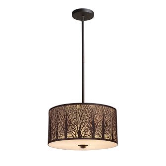 Woodland Sunrise Three Light Pendant in Aged Bronze (45|310743)