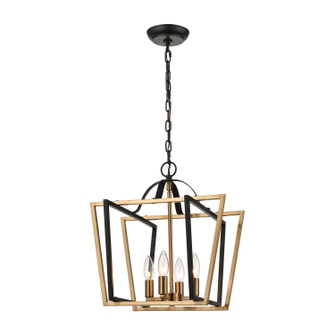 Bridgette Four Light Pendant in Matte Black (45|183554)