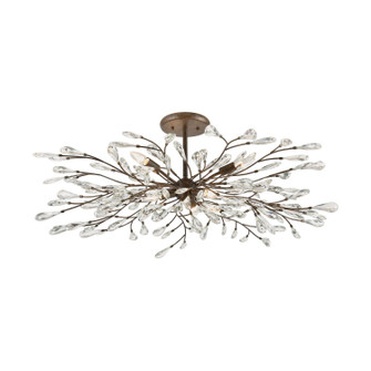 Crislett Six Light Semi Flush Mount in Sunglow Bronze (45|182556)