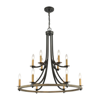 Woodbridge 12 Light Chandelier in Matte Black (45|1654912)