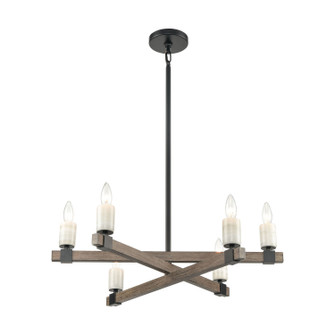 StoneManor Six Light Chandelier in Matte Black (45|154646)