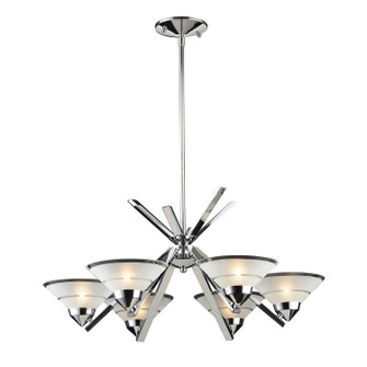 Refraction Six Light Chandelier in Polished Chrome (45|14756)
