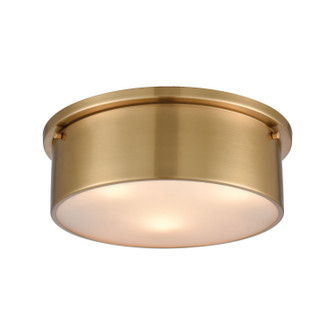 Simpson Three Light Flush Mount in Satin Brass (45|121213)